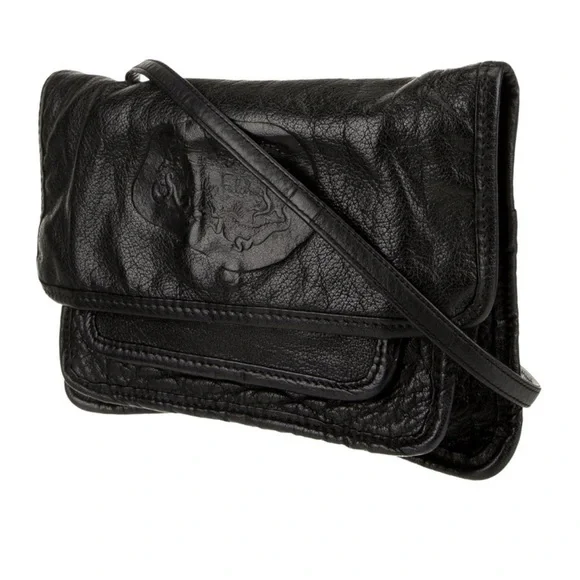 CARLOS FALCHI ITALIAN LEATHER MESSENGER BAG - Picture 2 of 7